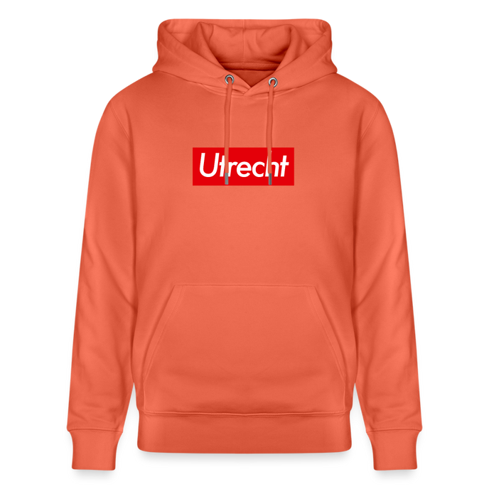 Utrecht hoodie. Uniseks bio-hoodie. - lichtrood