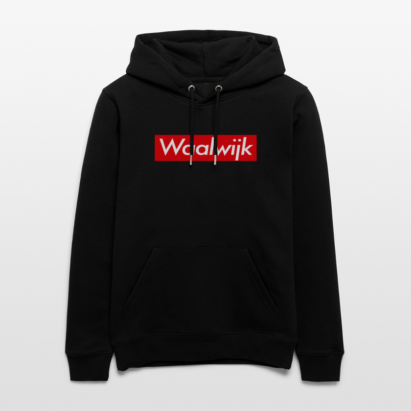 Waalwijk hoodie. Uniseks bio-hoodie. - zwart