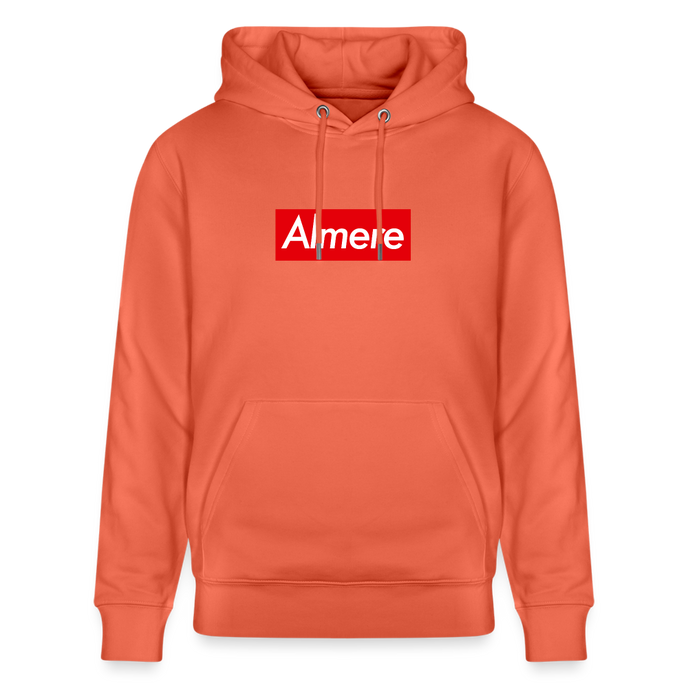 Almere hoodie. Uniseks bio-hoodie. - lichtrood