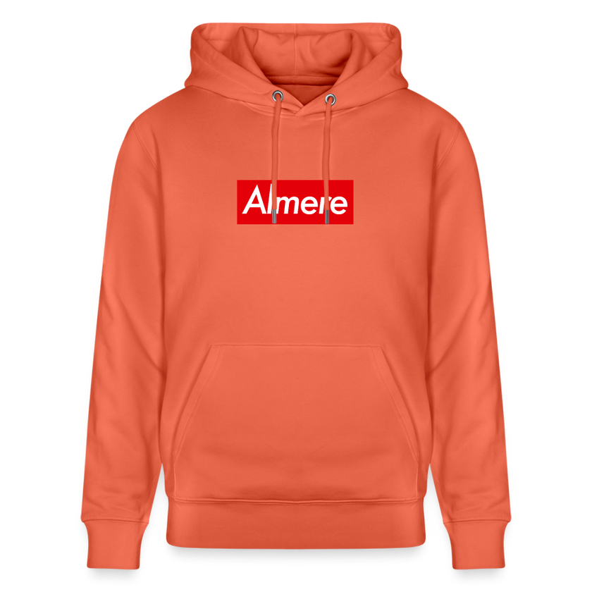 Almere hoodie. Uniseks bio-hoodie. - lichtrood