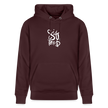 Witte letters Sittard trui. Uniseks bio-hoodie. - maroon