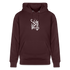 Witte letters Sittard trui. Uniseks bio-hoodie. - maroon