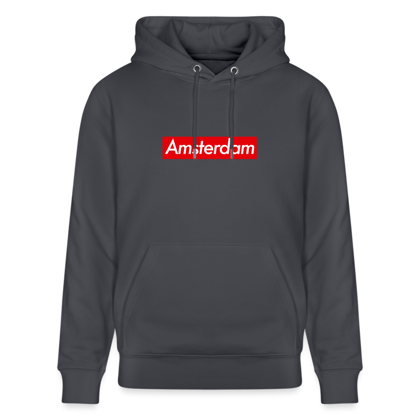 Amsterdam hoodie. Uniseks bio-hoodie. - indigo