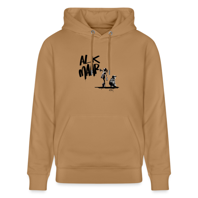 Boefjes Alkmaar. Uniseks bio-hoodie. - Latte