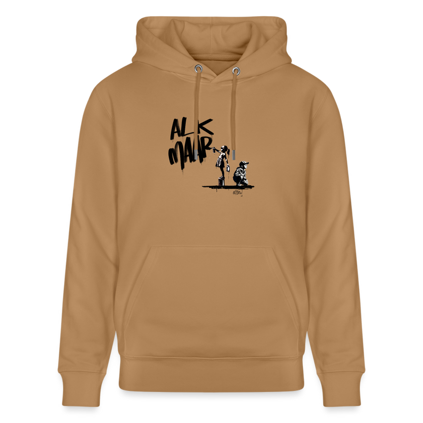 Boefjes Alkmaar. Uniseks bio-hoodie. - Latte