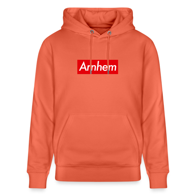 Arnhem hoodie. Uniseks bio-hoodie. - lichtrood