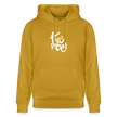 Witte letters Twente trui. Uniseks bio-hoodie. - oker