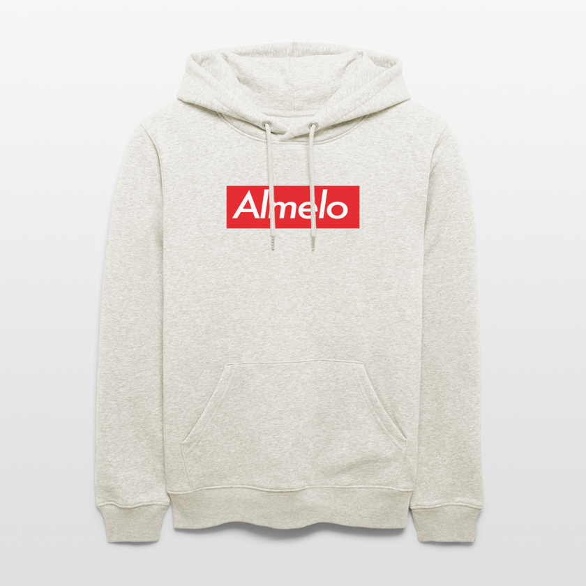 Almelo hoodie. Uniseks bio-hoodie. - beige gemêleerd