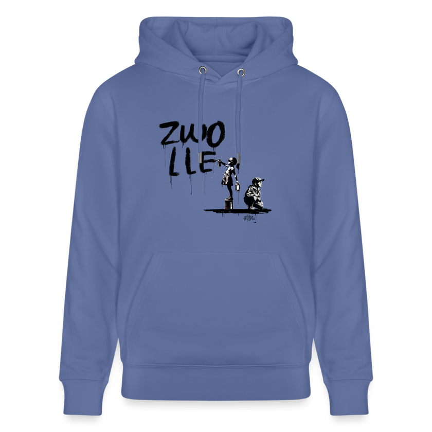 Boefjes Zwolle. Uniseks bio-hoodie. - blauw