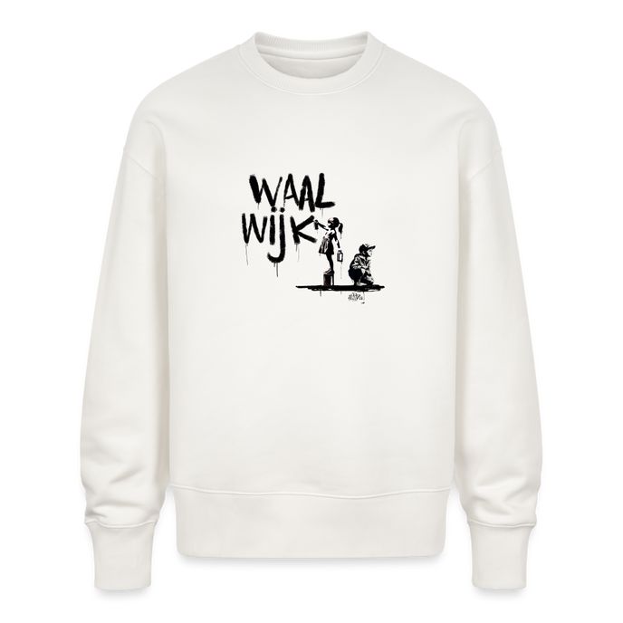 Boefjes Waalwijk. Uniseks oversize bio-sweater. - OFF WHITE