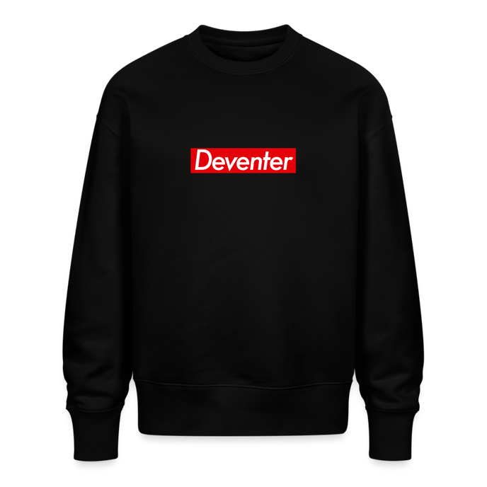 Deventer trui . Uniseks oversize bio-sweater. - zwart