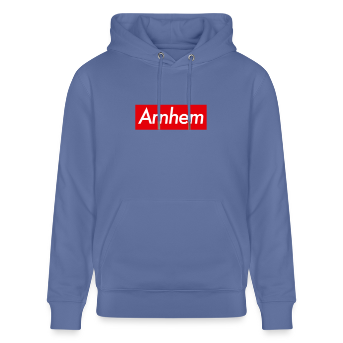 Arnhem hoodie. Uniseks bio-hoodie. - blauw