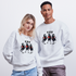 Three cool little birds Amsterdam Uniseks oversize bio-sweater - wit