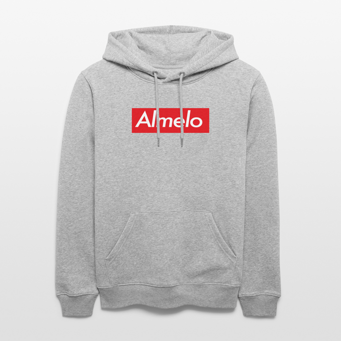 Almelo hoodie. Uniseks bio-hoodie. - grijs gemêleerd