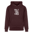 Witte letters Deventer trui. Uniseks bio-hoodie. - maroon