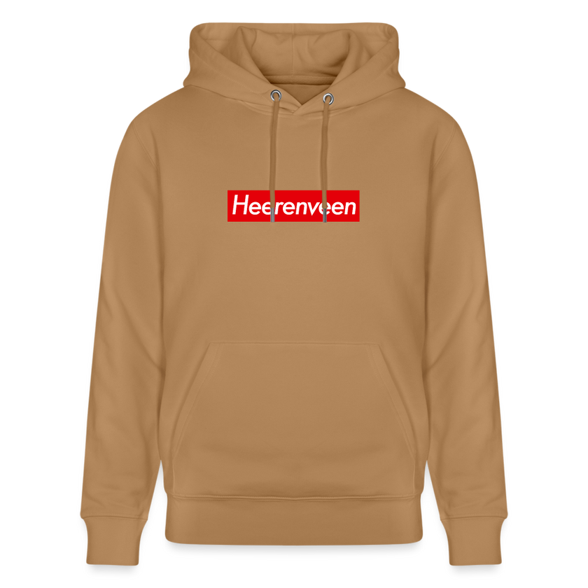 Heerenveen hoodie. Uniseks bio-hoodie. - Latte