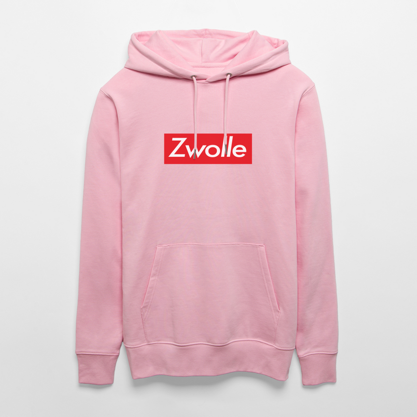 Zwolle hoodie. Uniseks bio-hoodie. - lichtroze