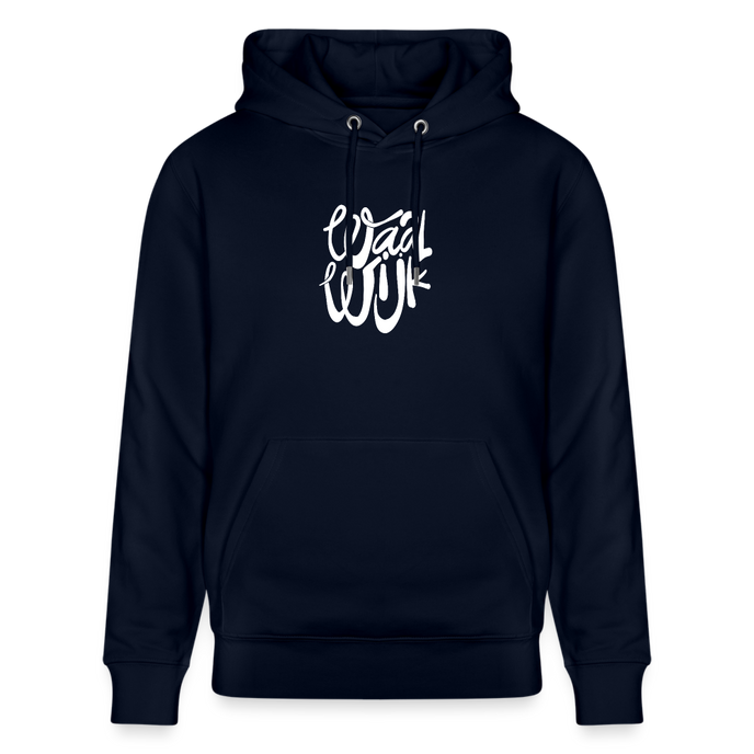 Witte letters Waalwijk hoodies. Uniseks bio-hoodie. - marine