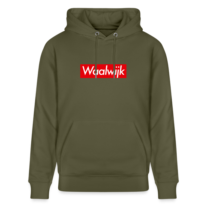 Waalwijk hoodie. Uniseks bio-hoodie. - kakigroen