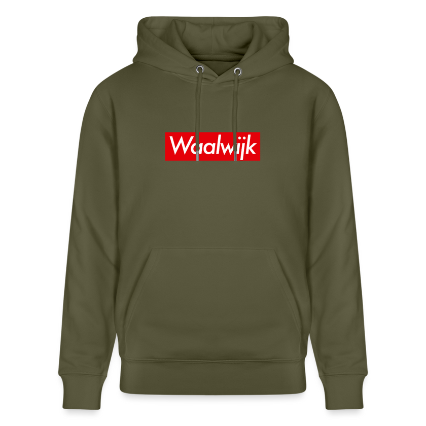 Waalwijk hoodie. Uniseks bio-hoodie. - kakigroen