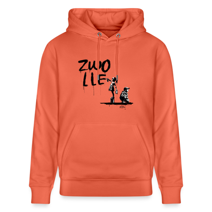 Boefjes Zwolle. Uniseks bio-hoodie. - lichtrood