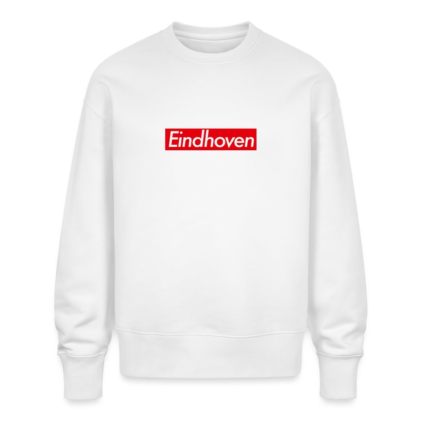 Eindhoven trui . Uniseks oversize bio-sweater. - wit