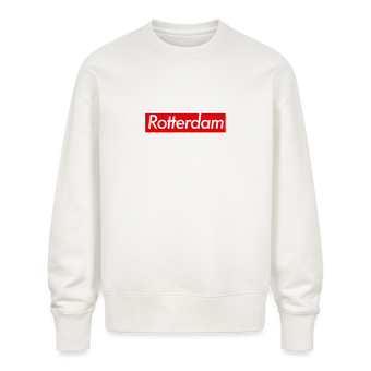 Rotterdam trui. Uniseks oversize bio-sweater. - OFF WHITE