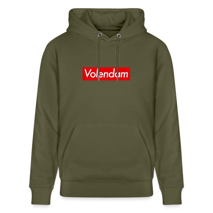 Volendam hoodie. Uniseks bio-hoodie. - kakigroen