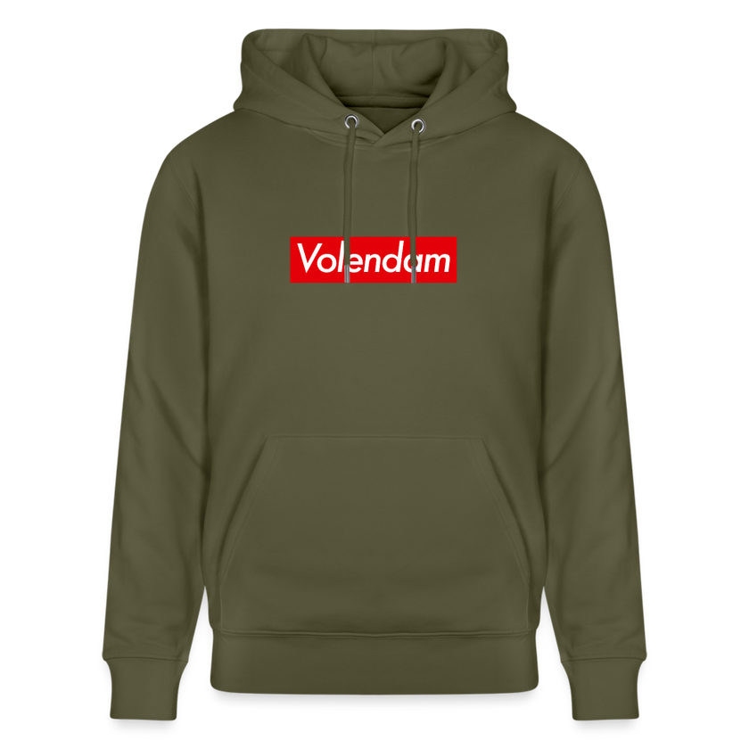 Volendam hoodie. Uniseks bio-hoodie. - kakigroen