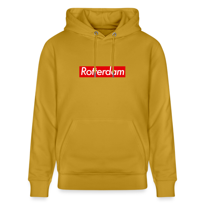 Rotterdam hoodie. Uniseks bio-hoodie. - oker