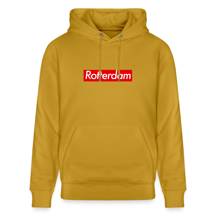 Rotterdam hoodie. Uniseks bio-hoodie. - oker