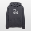 Witte letters Rotterdam trui. Uniseks bio-hoodie. - indigo