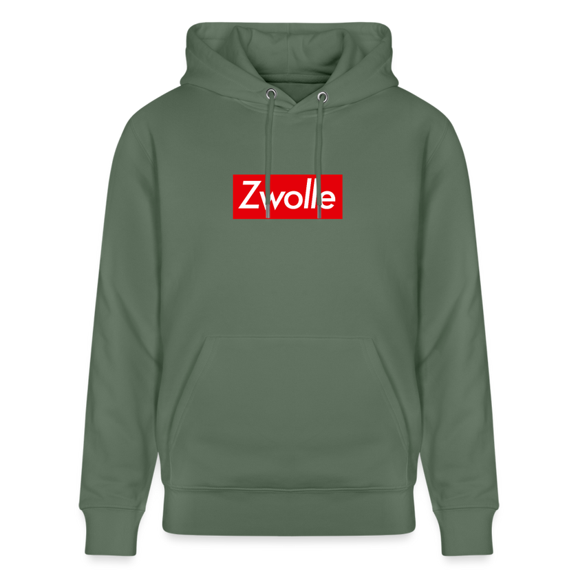 Zwolle hoodie. Uniseks bio-hoodie. - dennengroen