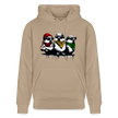 Three bad #ass little birds, bob Marley Amsterdam Uniseks bio-hoodie - beige