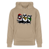 Three bad #ass little birds, bob Marley Amsterdam Uniseks bio-hoodie - beige