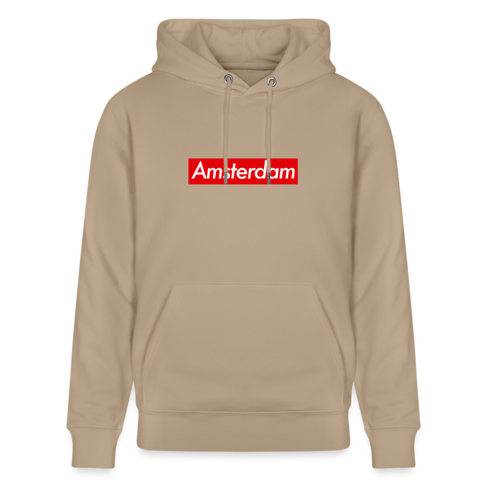 Amsterdam hoodie. Uniseks bio-hoodie. - beige