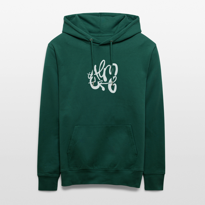 Witte letters Almere trui. Uniseks bio-hoodie. - forest