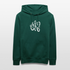 Witte letters Almere trui. Uniseks bio-hoodie. - forest