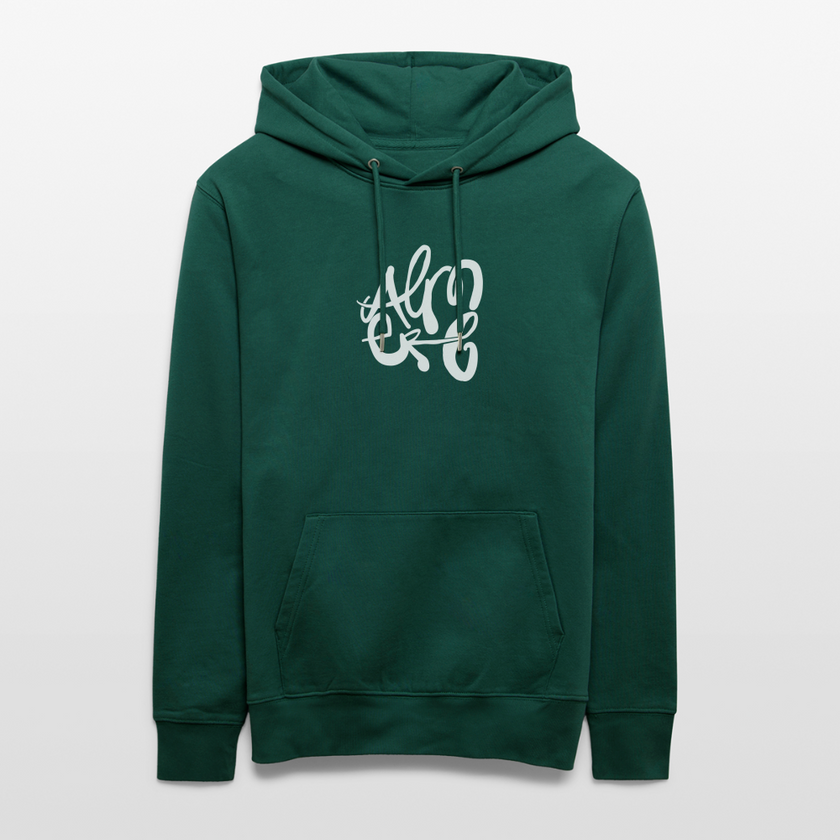 Witte letters Almere trui. Uniseks bio-hoodie. - forest