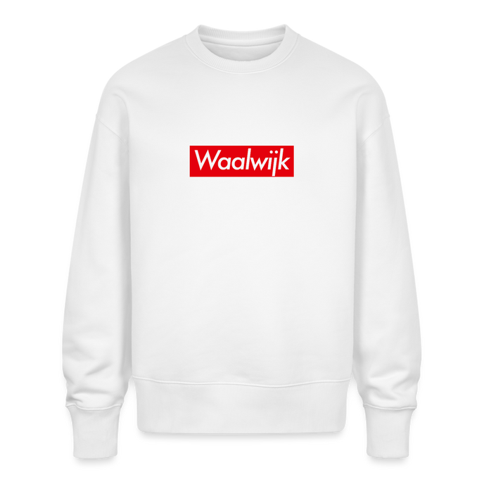 Waalwijk trui. Uniseks oversize bio-sweater. - wit