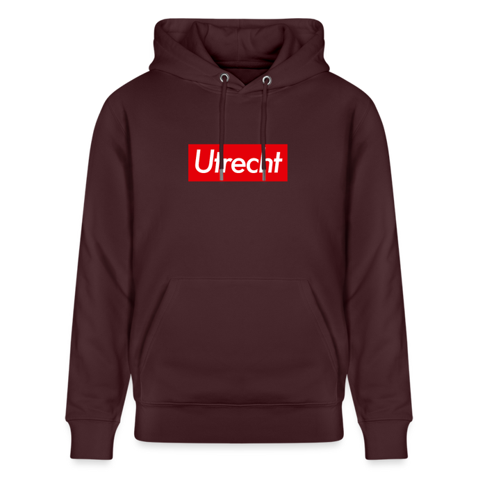 Utrecht hoodie. Uniseks bio-hoodie. - maroon