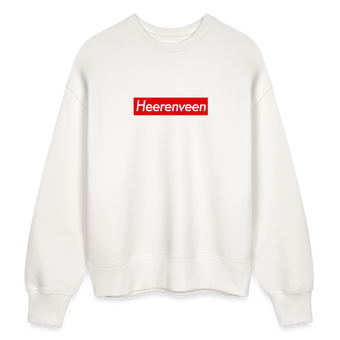 Heerenveen trui. Uniseks oversize bio-sweater. - OFF WHITE