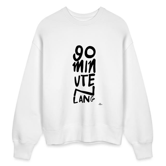 90 minuten lang. Trui Unisex Oversize Organic Sweatshirt - wit