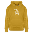 Witte letters Rotterdam trui. Uniseks bio-hoodie. - oker