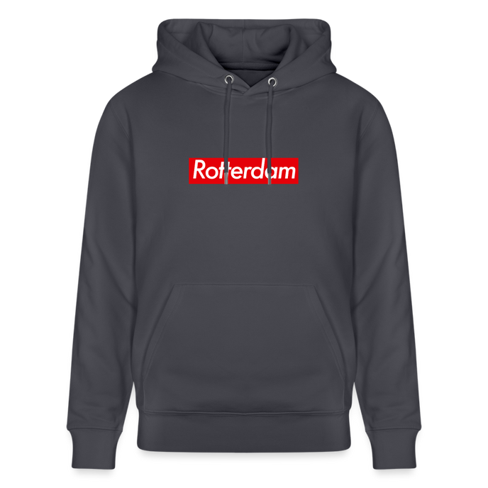 Rotterdam hoodie. Uniseks bio-hoodie. - indigo