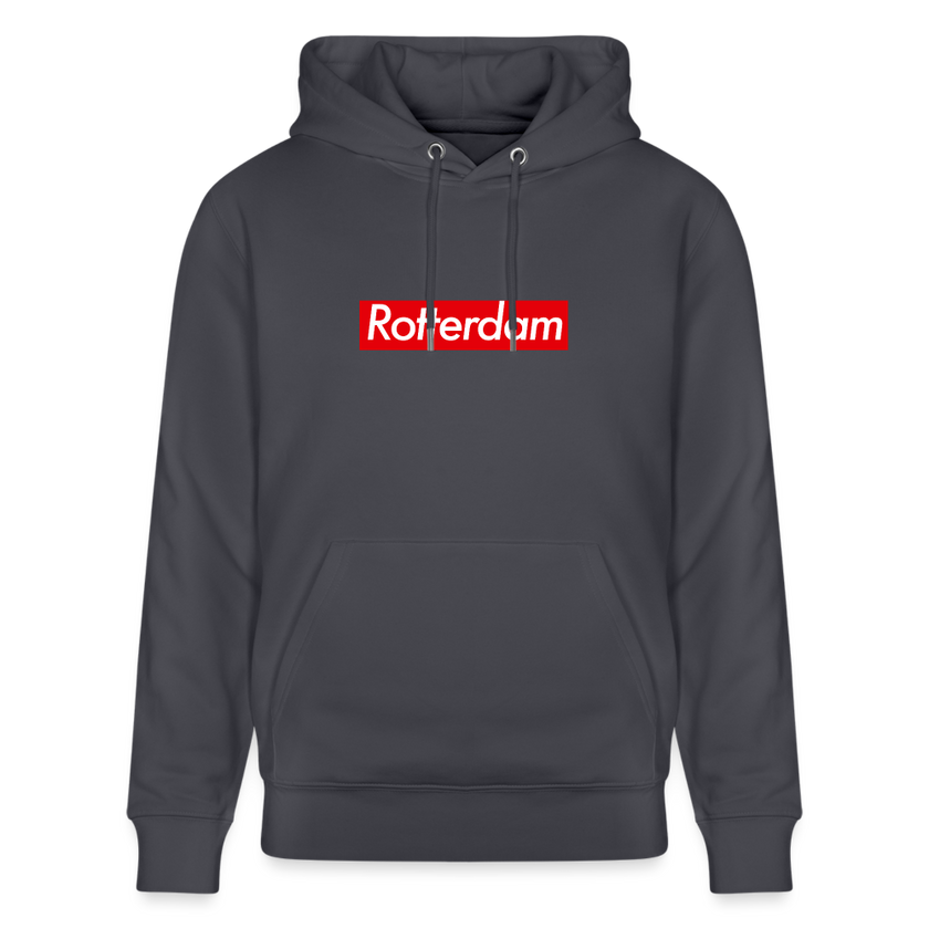 Rotterdam hoodie. Uniseks bio-hoodie. - indigo