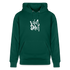 Witte letters Volendam hoodie. Uniseks bio-hoodie. - forest