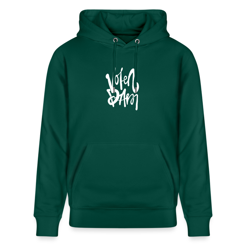 Witte letters Volendam hoodie. Uniseks bio-hoodie. - forest