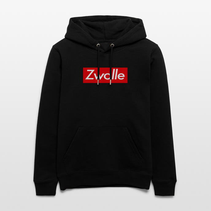 Zwolle hoodie. Uniseks bio-hoodie. - zwart