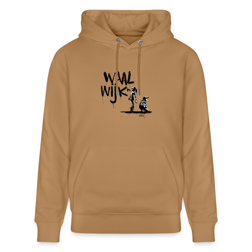 Boefjes Waalwijk.Uniseks bio-hoodie. - Latte